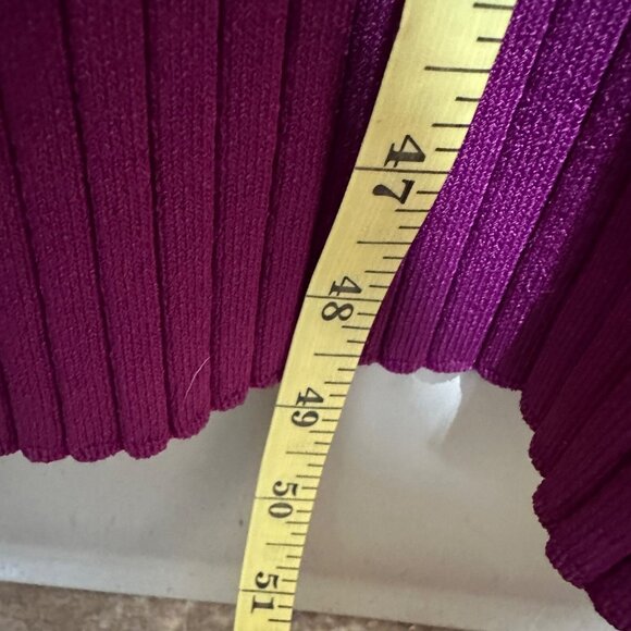 INC International Concepts Size Medium Autumn Berry Dolman Sleeve Ribbed Dress - Picture 9 of 12